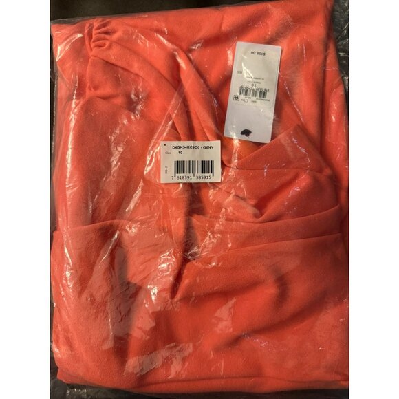 Guess Sl Leanne Dress Punch Rose Size 10 Polyester Womens Stylish Fit - Picture 4 of 4